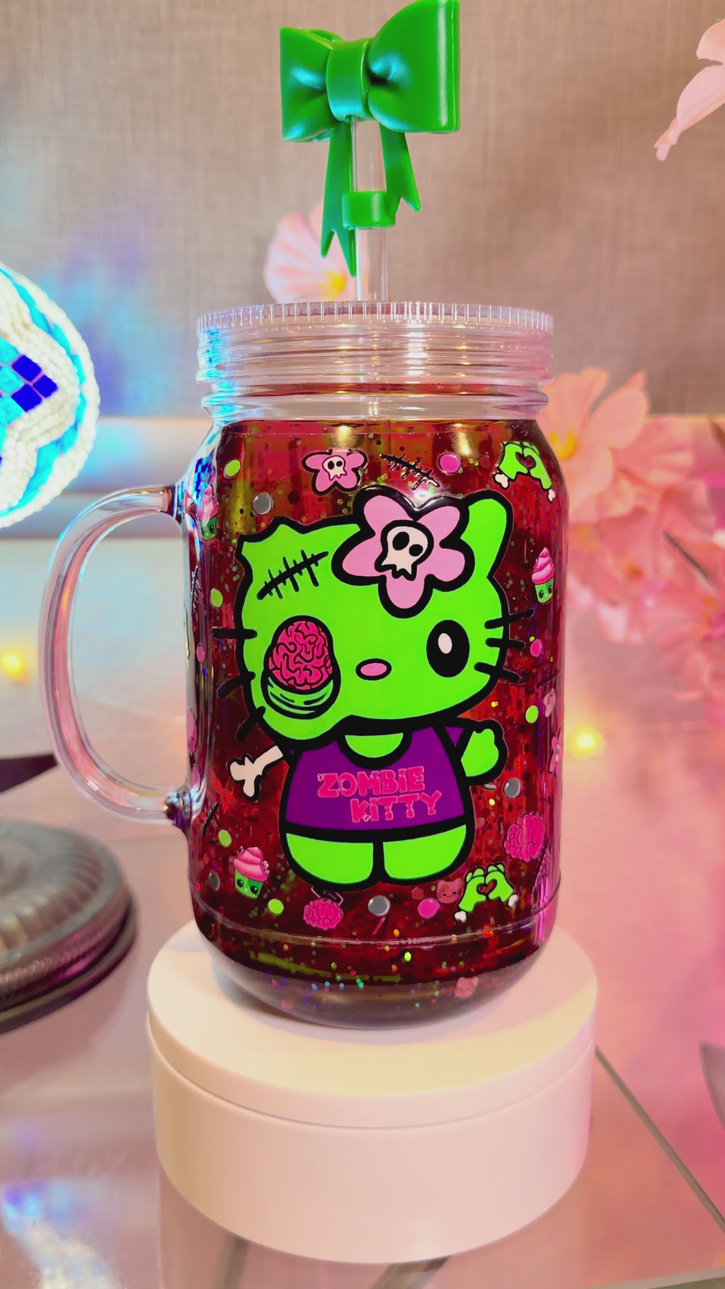 Vaso de lava de 30 oz con goteo de sangre de True Crime