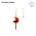 Halloween Pumpkin Lollipop Acrylic Charm