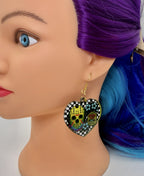Retro Camp Slasher Heart Acrylic Earrings