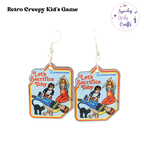 Retro Creepy Kid's Game Acrylic Earrings