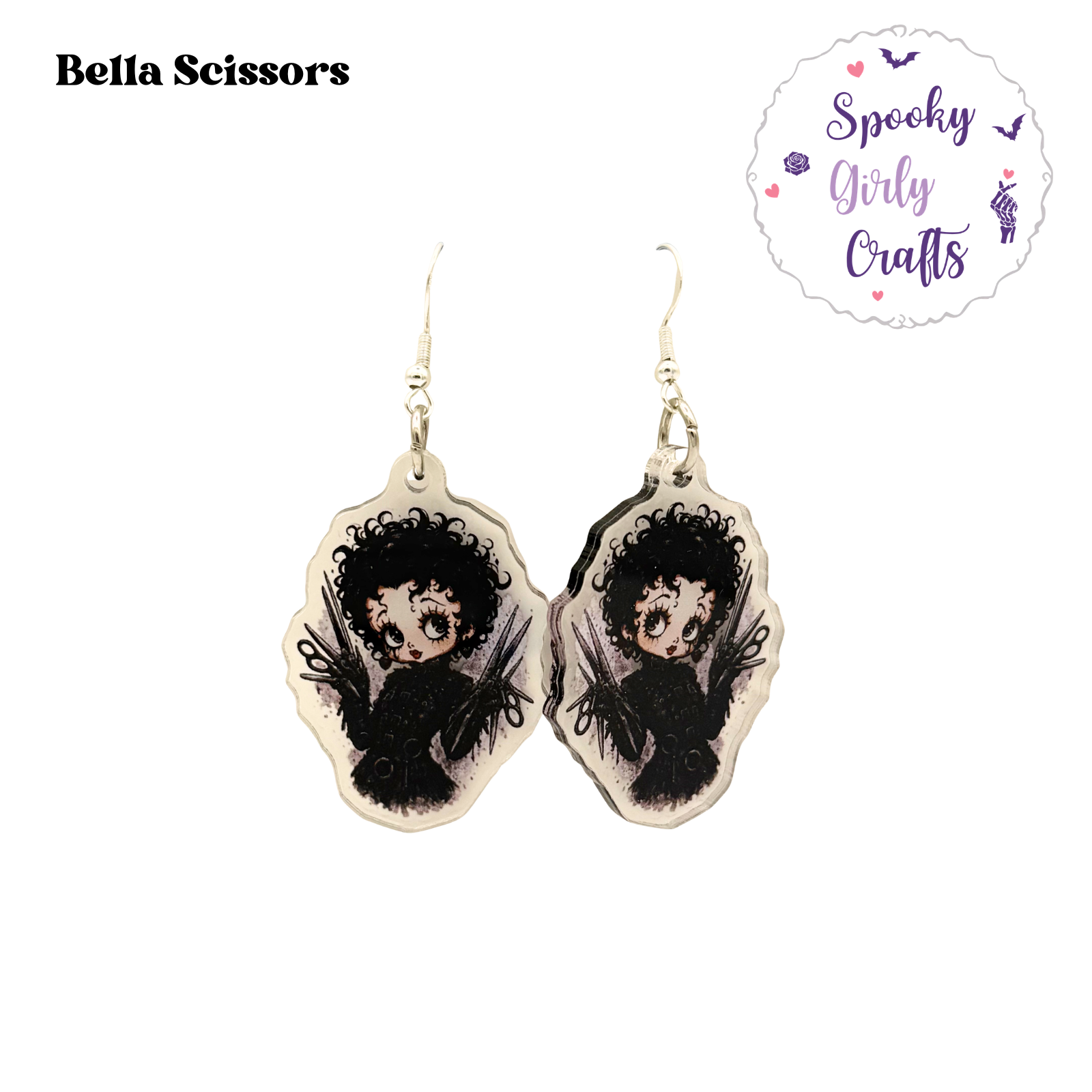Vamps & Villains Pin-Up Inspired Acrylic Earrings (Multiple Styles)