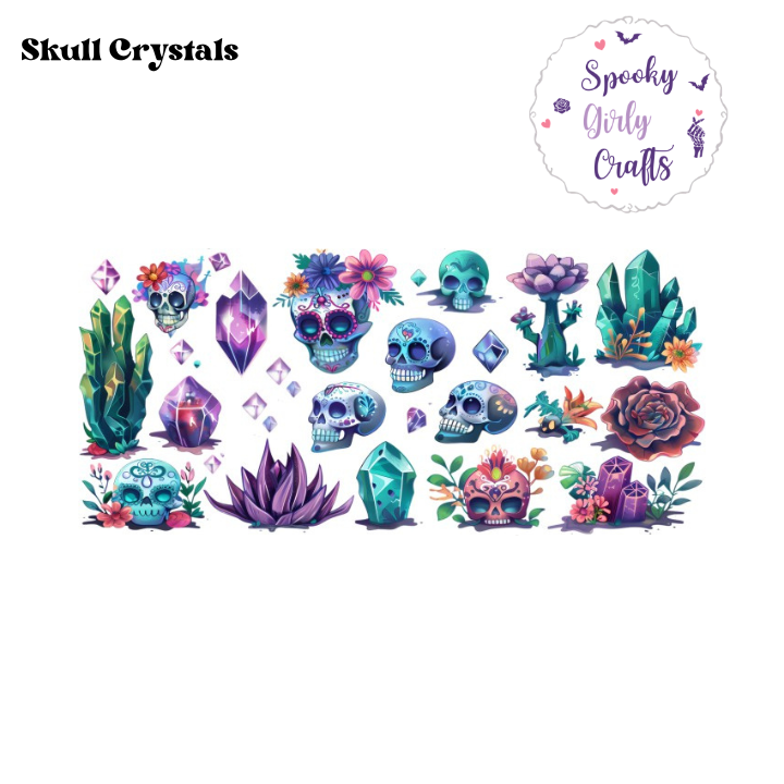 Envoltura de cristales de calavera