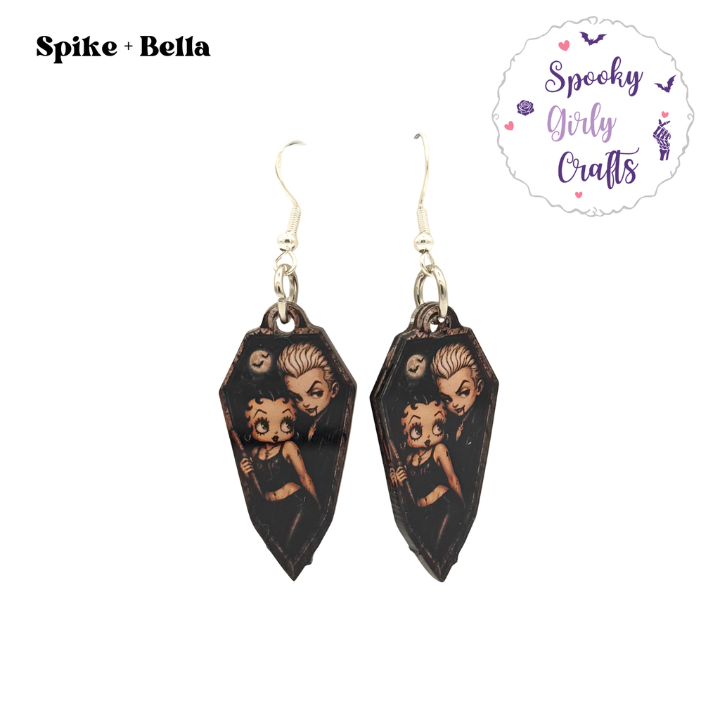 Vamps & Villains Pin-Up Inspired Acrylic Earrings (Multiple Styles)