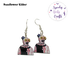 Sunflower Killer Horror Movie Inspired Acrylic Earrings