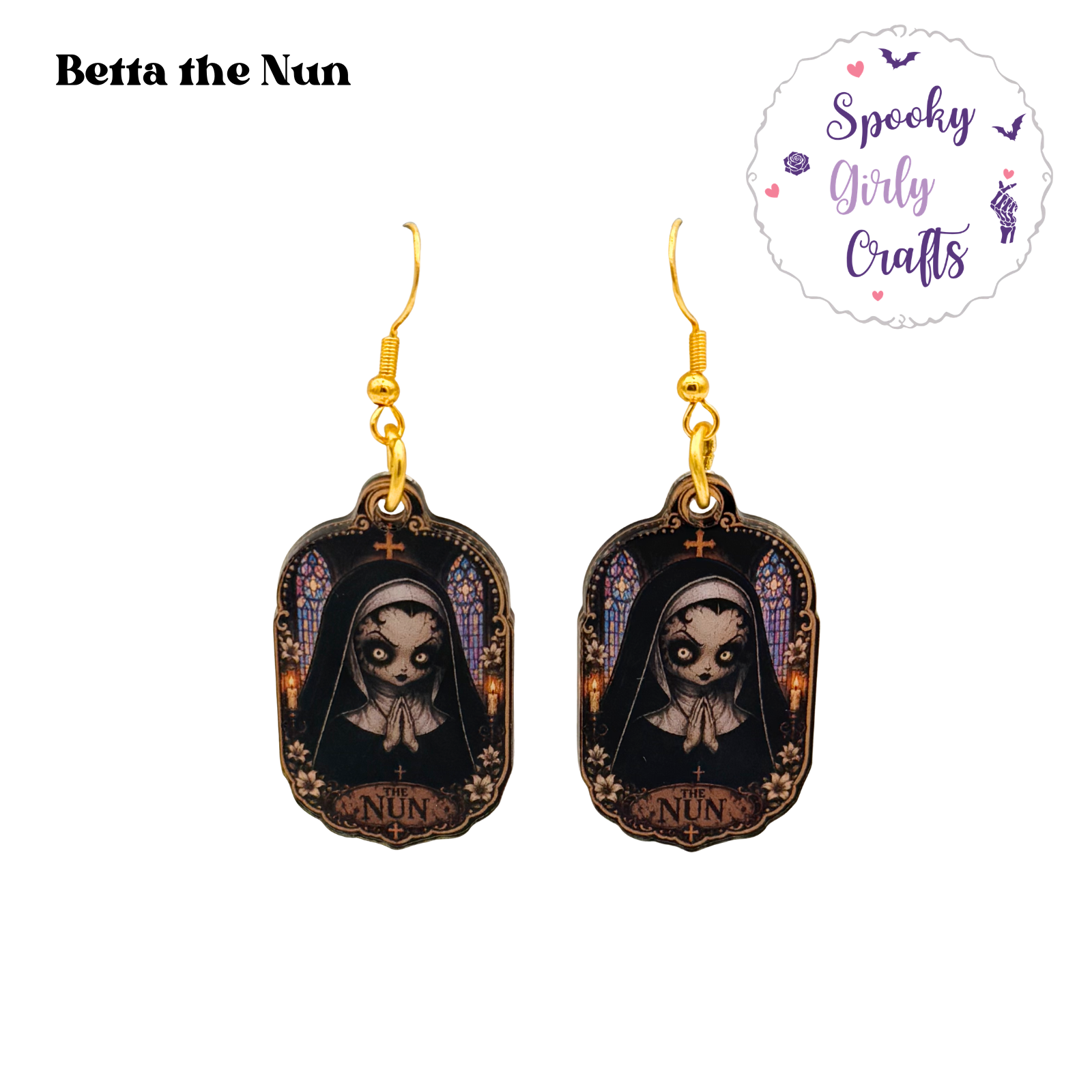 Vamps & Villains Pin-Up Inspired Acrylic Earrings (Multiple Styles)