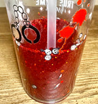 Vaso volcán de 24 oz con diseño de goteo de sangre de True Crime