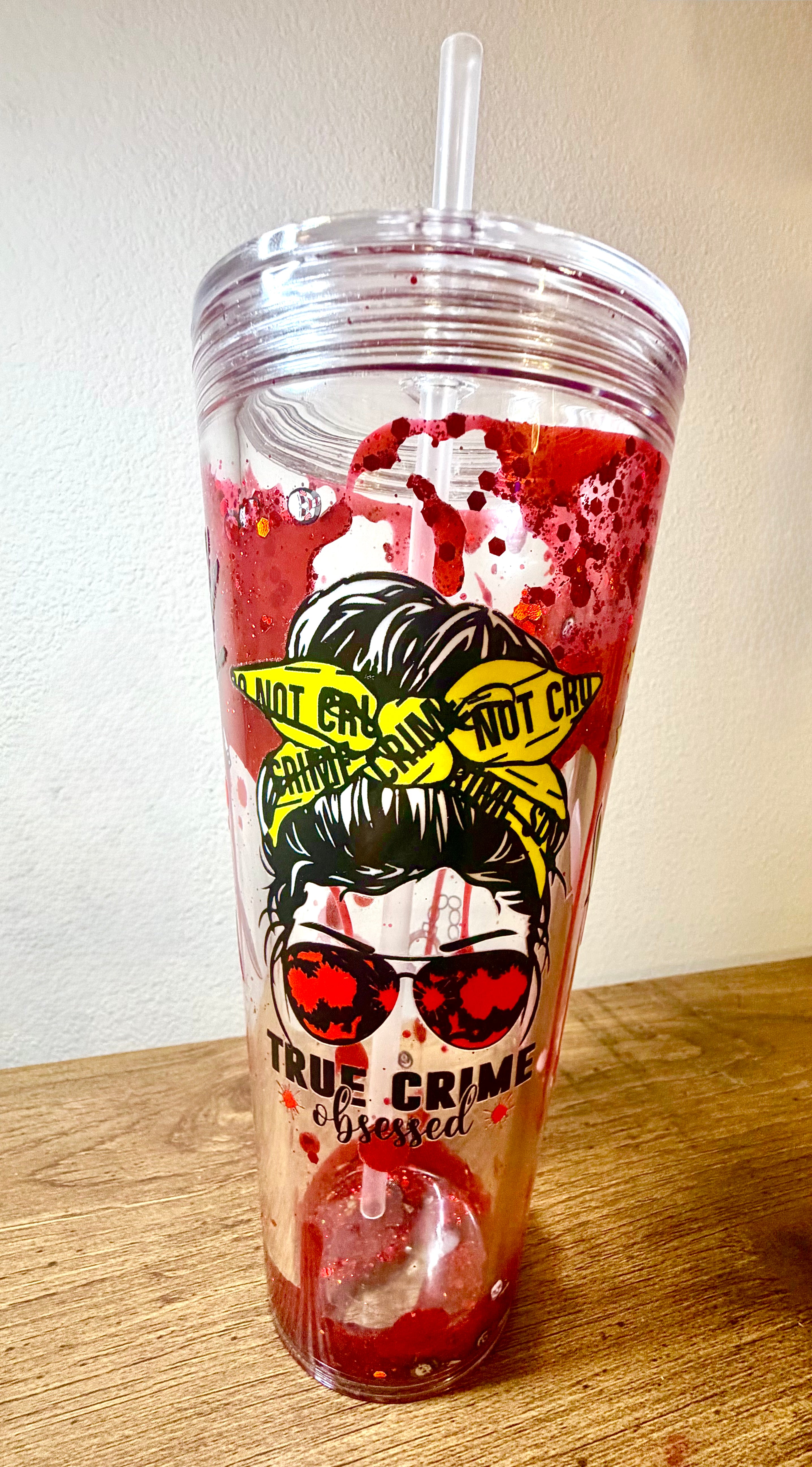24oz True Crime Blood Drip Lava Tumbler