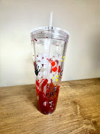Vaso volcán de 24 oz con diseño de goteo de sangre de True Crime