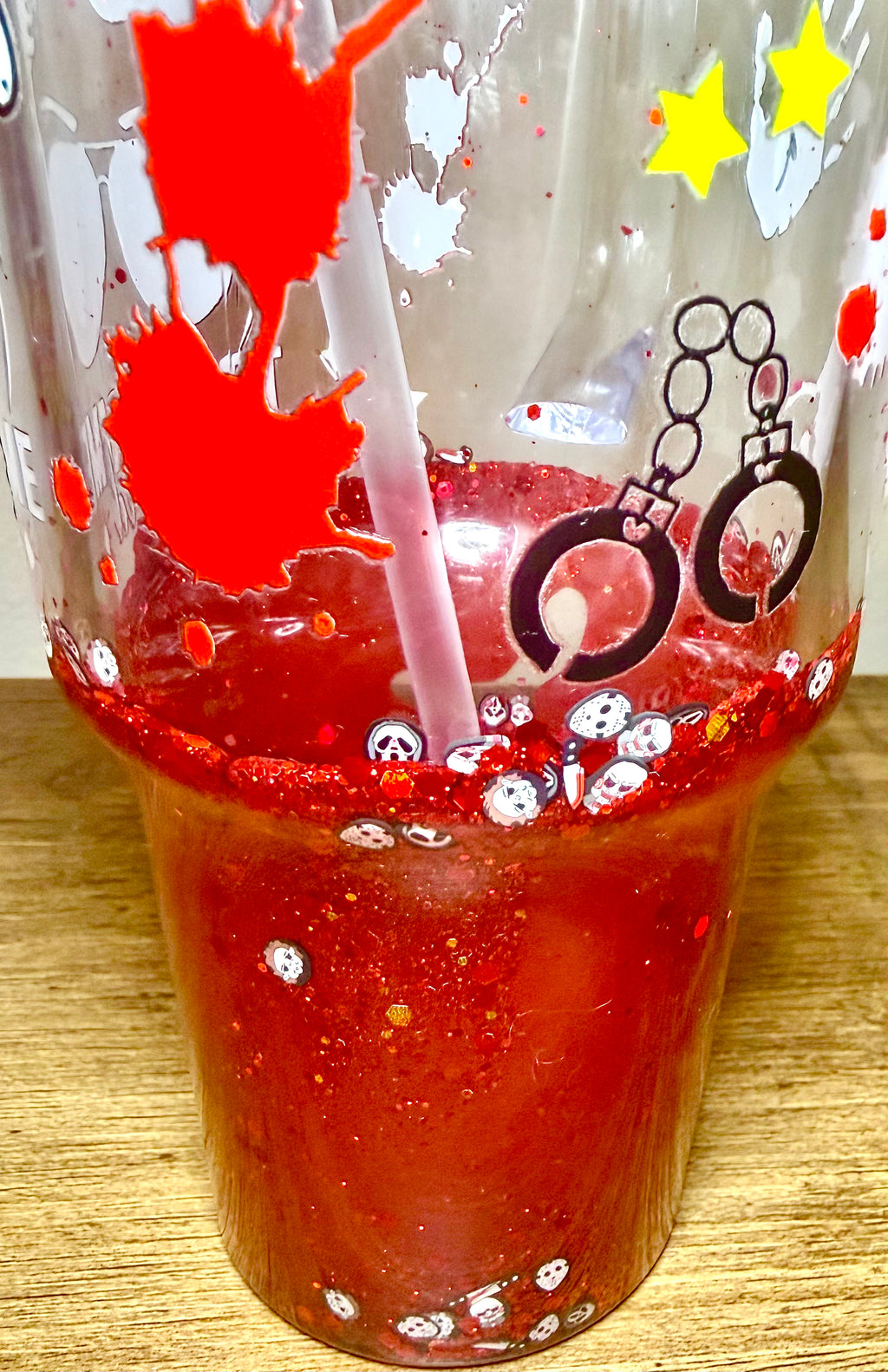 Vaso de lava de 30 oz con goteo de sangre de True Crime