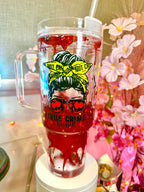 Vaso de lava de 30 oz con goteo de sangre de True Crime