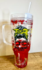 Vaso de lava de 30 oz con goteo de sangre de True Crime