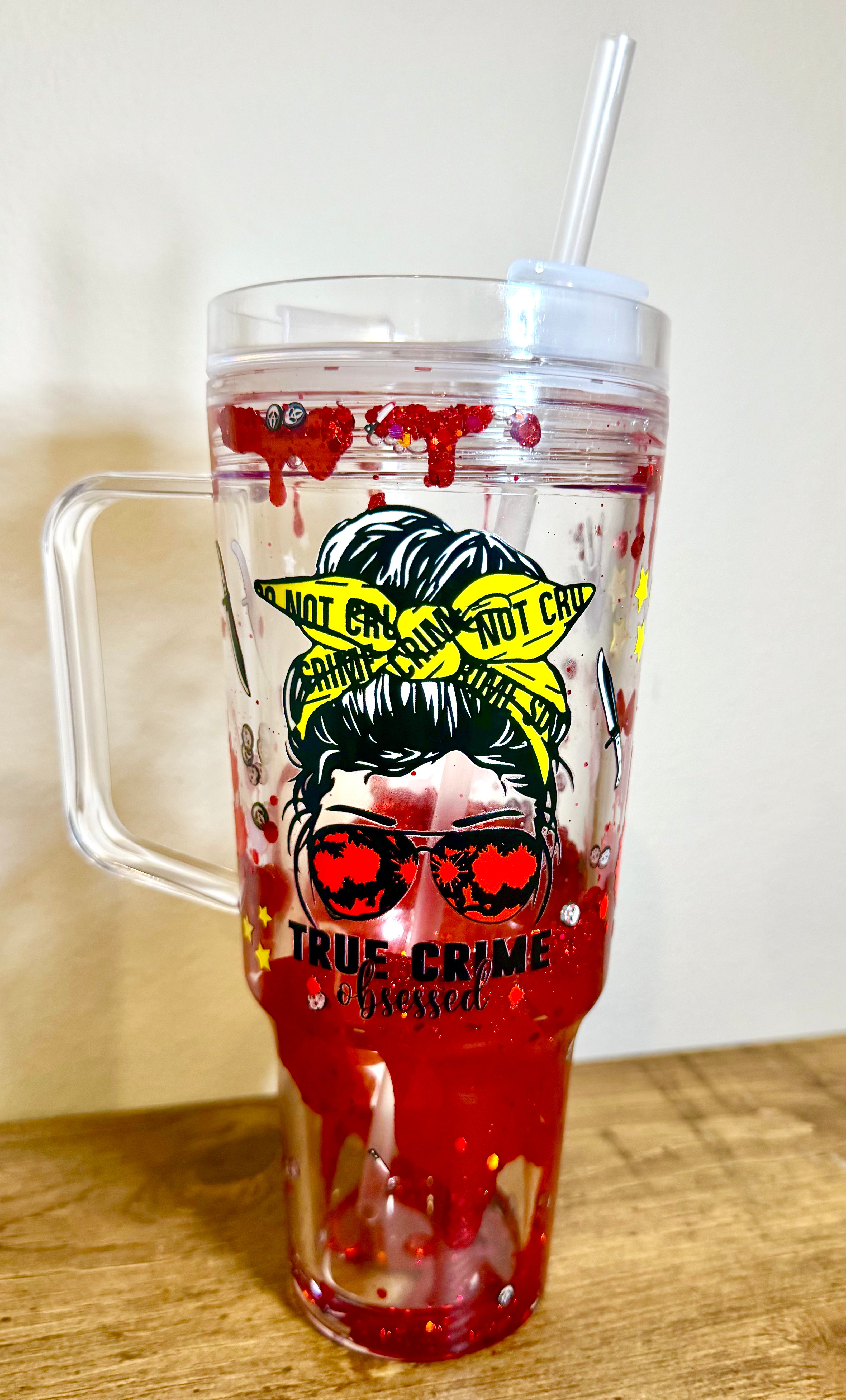 30oz True Crime Blood Drip Lava Tumbler